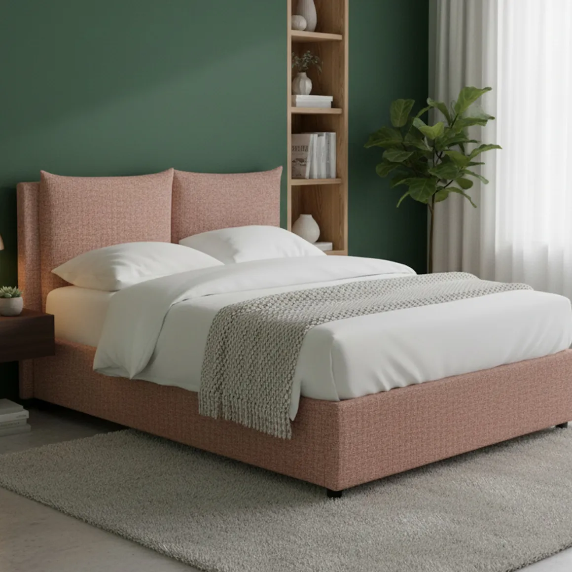 Letti Matrimoniali|Letti Contenitore > Dmora Letto Matrimoniale Sfoderabile Contenitore, Dimensione Materasso 160x200 cm - Frinco Rosa