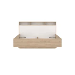 Letti Matrimoniali > Dmora Letto matrimoniale rovere e bianco 169x216cm - Rose Marrone, Marrone Rovere