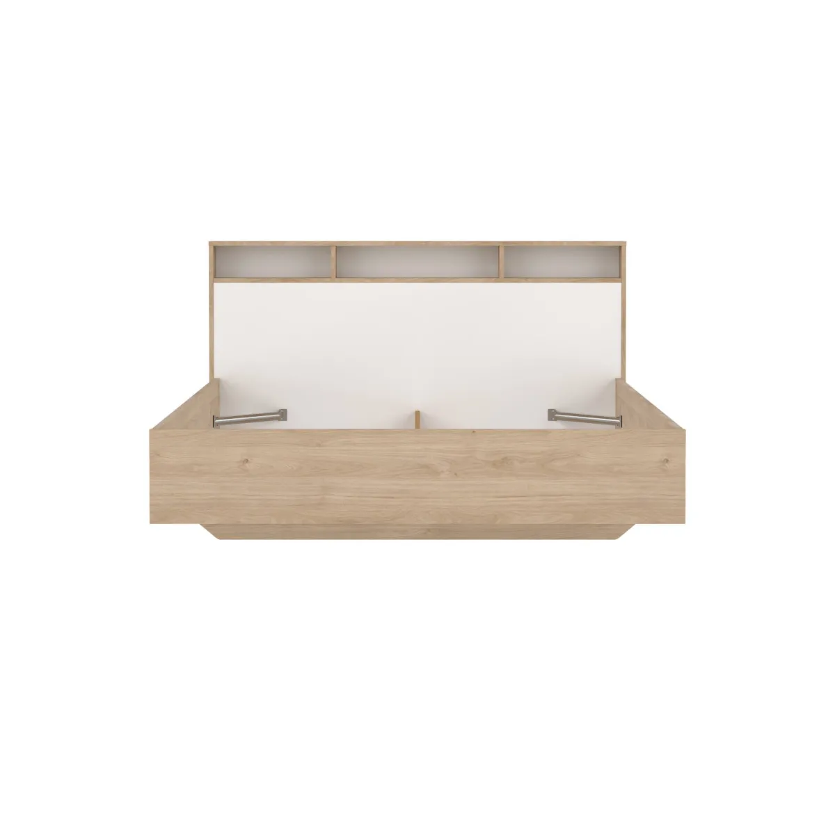 Letti Matrimoniali > Dmora Letto matrimoniale rovere e bianco 169x216cm - Rose Marrone, Marrone Rovere