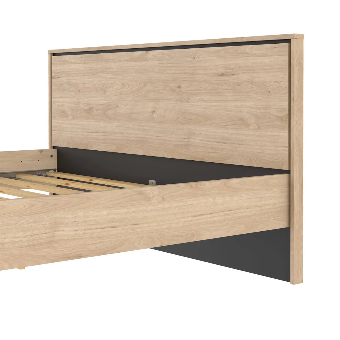 Letti Matrimoniali > Dmora Letto matrimoniale rovere 192x206cm - Ghebbo Marrone Rovere