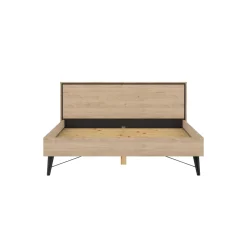 Letti Matrimoniali > Dmora Letto matrimoniale rovere 192x206cm - Ghebbo Marrone Rovere