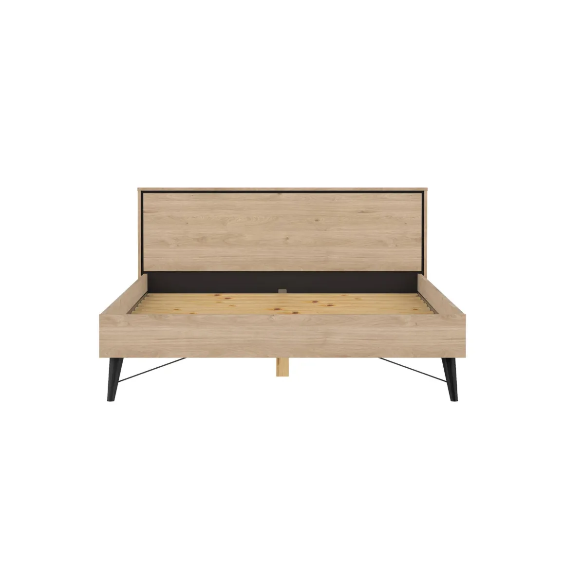 Letti Matrimoniali > Dmora Letto matrimoniale rovere 192x206cm - Ghebbo Marrone Rovere