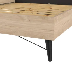 Letti Matrimoniali > Dmora Letto matrimoniale rovere 192x206cm - Ghebbo Marrone Rovere