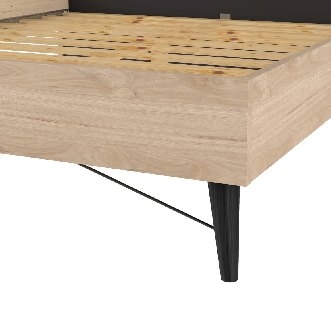 Letti Matrimoniali > Dmora Letto matrimoniale rovere 192x206cm - Ghebbo Marrone Rovere