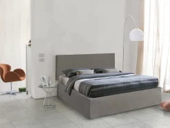 Camera Da Letto > Dmora Letto matrimoniale tortora 5x170cm imbottito - Alfredo Grigio