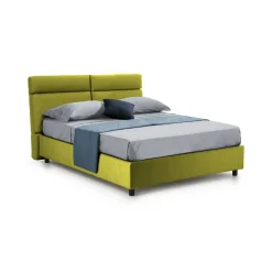 Letto Matrimoniale Verde Materasso Incluso Sfoderabile, Contenitore Made in Italy - Annus