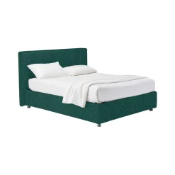 Letti Matrimoniali|Letti Contenitore > Dmora Letto Matrimoniale Sfoderabile Contenitore, Dimensione Materasso 160x190 cm - Issime Verde Petrolio