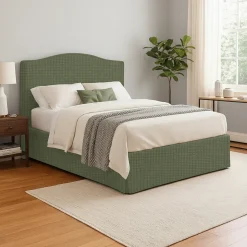 Letti Matrimoniali > Dmora Letto Matrimoniale Sfoderabile Contenitore, Dimensione Materasso 160x190 cm Made in Italy - Alcatron Verde