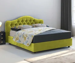 Letti Matrimoniali > Dmora Letto Matrimoniale Sfoderabile Contenitore, Dimensione Materasso 160x190 cm Made in Italy - Brienno Verde