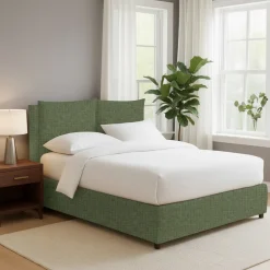 Letto Matrimoniale Verde Sfoderabile Contenitore, Dimensione Materasso 160x200 cm - Davoli