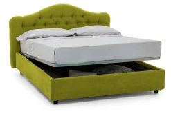Letti Matrimoniali > Dmora Letto Matrimoniale Sfoderabile Contenitore, Dimensione Materasso 160x200 cm Made in Italy - Ator Verde
