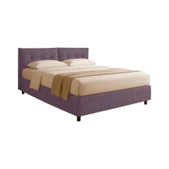Letto Matrimoniale Viola Lilla Sfoderabile Contenitore, Dimensione Materasso 160x190 cm - Levice