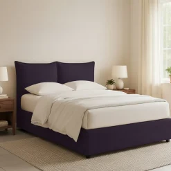 Letti Matrimoniali|Letti Contenitore > Dmora Letto Matrimoniale Sfoderabile Contenitore, Dimensione Materasso 160x190 cm - Colere Viola