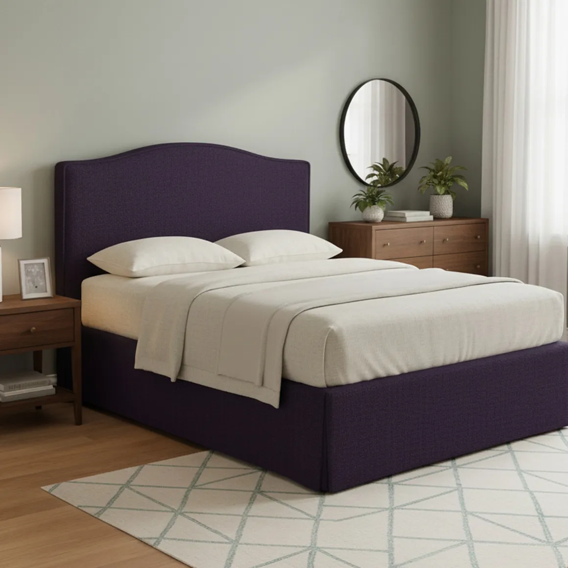 Letti Matrimoniali > Dmora Letto Matrimoniale Sfoderabile Contenitore, Dimensione Materasso 160x200 cm - Argentina Viola