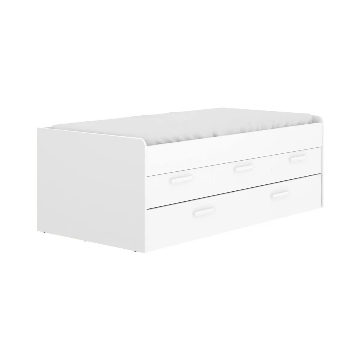 Cameretta|Letti Estraibili > Dmora Letto per bambini 4 cassetti 194x95cm - Aftro Bianco