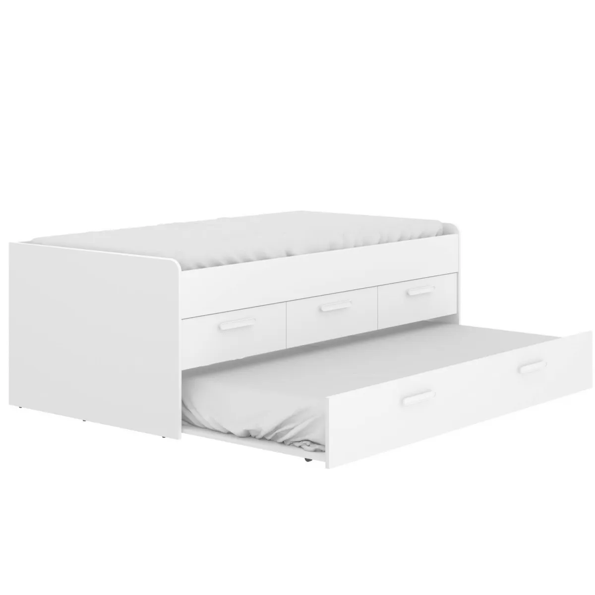 Cameretta|Letti Estraibili > Dmora Letto per bambini 4 cassetti 194x95cm - Aftro Bianco