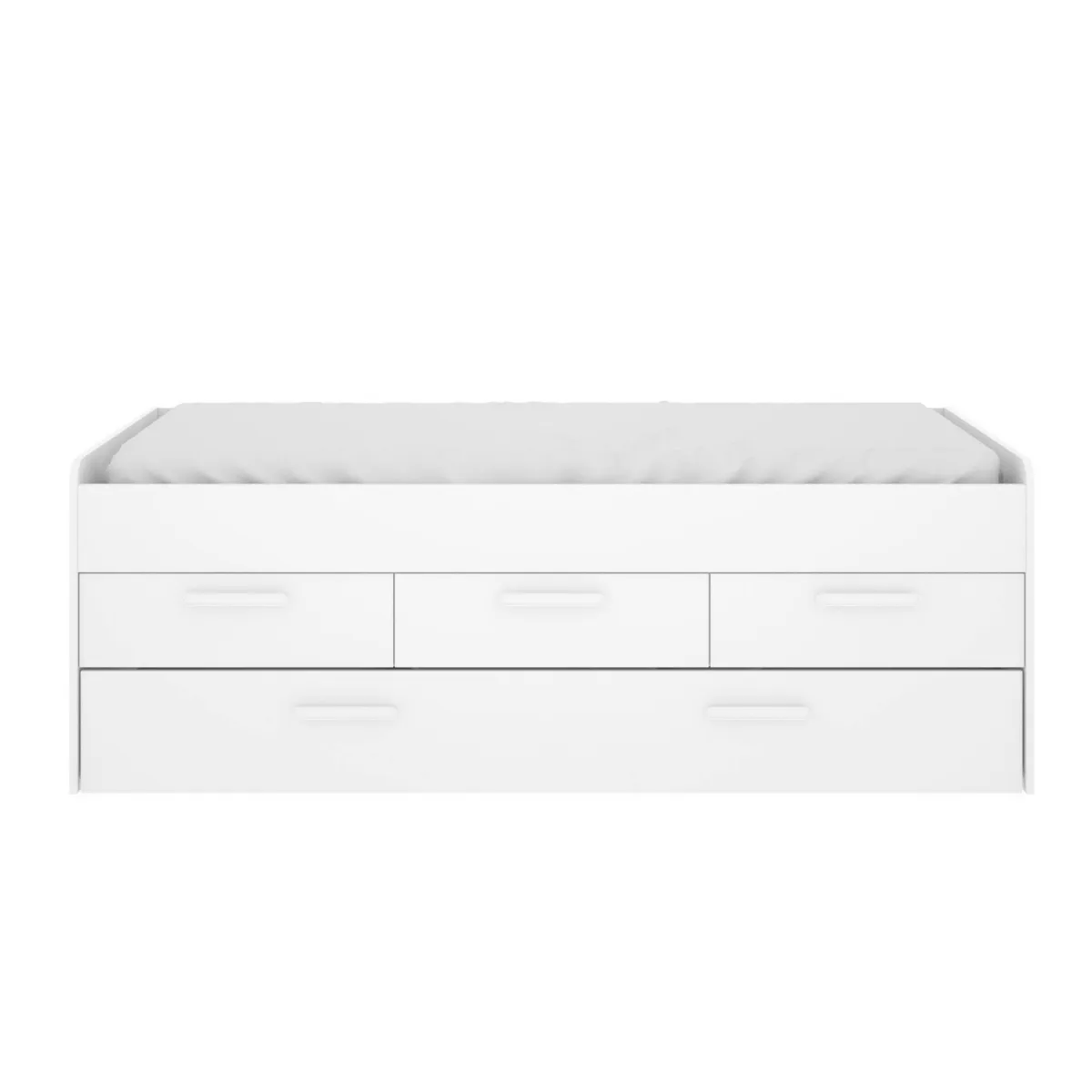 Cameretta|Letti Estraibili > Dmora Letto per bambini 4 cassetti 194x95cm - Aftro Bianco