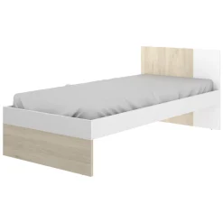 Letto per bambini classico 196x97cm bianco e rovere - Allegro