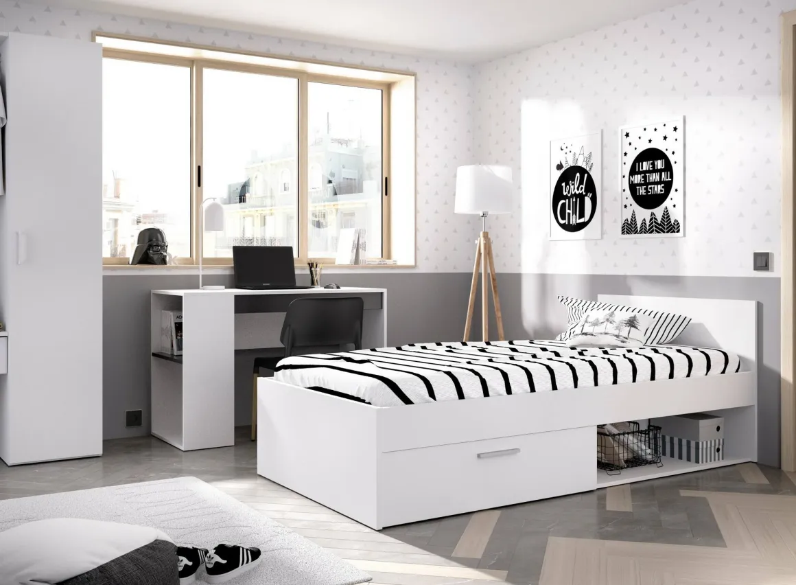 Letto per bambini 196x97cm bianco - Aromatic