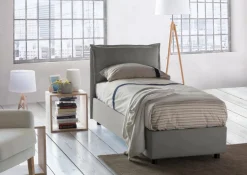 Letti Singoli|Letti Contenitore > Dmora Letto 1 piazza con contenitore 95x205 - Astor Rosso