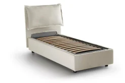 Letti Singoli|Letti Contenitore > Dmora Letto 1 piazza contenitore 95x205cm sfoderabile - Argentino Beige