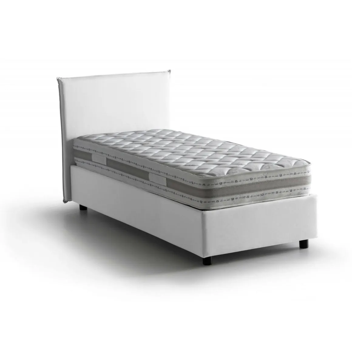 Letto 1 piazza contenitore bianco 95x205cm comfort - Astor