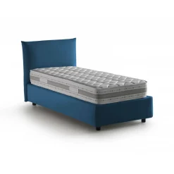 Letti Singoli|Letti Contenitore > Dmora Letto 1 piazza contenitore 110x215cm materasso incluso - Astianatte Blu