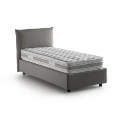 Letto 1 piazza contenitore grigio 110x215cm materasso incluso - Azeglio