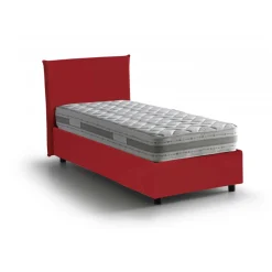 Letti Singoli|Letti Contenitore > Dmora Letto 1 piazza contenitore 105x205cm rivestimento in tessuto - Arminius Rosso
