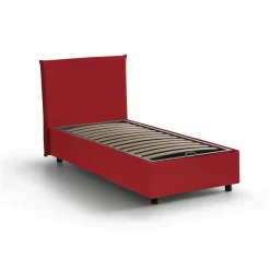Letti Singoli|Letti Contenitore > Dmora Letto 1 piazza contenitore 95x205cm sfoderabile - Armaduk Rosso