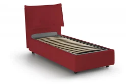 Letti Singoli|Letti Contenitore > Dmora Letto 1 piazza contenitore 95x205cm sfoderabile - Armaduk Rosso