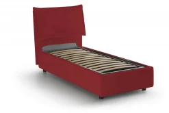 Letti Singoli|Letti Contenitore > Dmora Letto 1 piazza contenitore 95x215cm sfoderabile - Boudicca Rosso