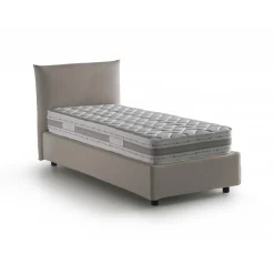 Letti Singoli|Letti Contenitore > Dmora Letto 1 piazza contenitore tortora 110x215cm sfoderabile - Azeglio Grigio Tortora