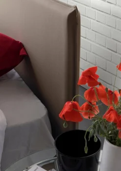 Letto 1 piazza contenitore tortora 95x205cm elegante - Astor
