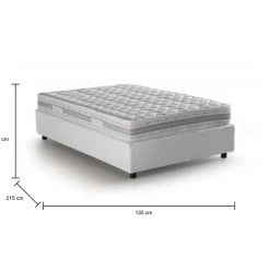 Letti Piazza E Mezza|Letti Contenitore > Dmora Letto piazza e mezza Abici, con materasso Cm 120x200 incluso, Blu