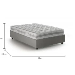Letti Piazza E Mezza|Letti Piazza E Mezza > Dmora Letto piazza e mezza Abici, con materasso Cm 120x200 incluso, Rosso