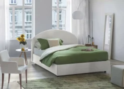 Letti Piazza E Mezza|Letti Contenitore > Dmora Letto piazza e mezza Acy, con materasso Cm 120x190 incluso, Bianco