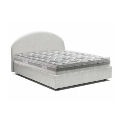 Letti Piazza E Mezza|Letti Contenitore > Dmora Letto piazza e mezza Acy, con materasso Cm 120x190 incluso, Bianco