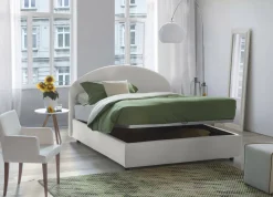 Letti Piazza E Mezza|Letti Contenitore > Dmora Letto piazza e mezza Acy, con materasso Cm 120x190 incluso, Bianco