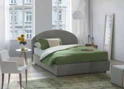 Letti Piazza E Mezza|Letti Contenitore > Dmora Letto piazza e mezza Acy, con materasso Cm 120x190 incluso, Tortora Grigio Tortora