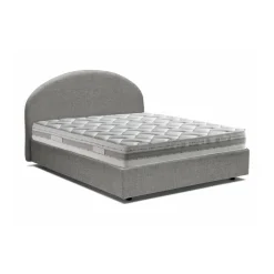 Letti Piazza E Mezza|Letti Contenitore > Dmora Letto piazza e mezza Acy, con materasso Cm 120x190 incluso, Tortora Grigio Tortora
