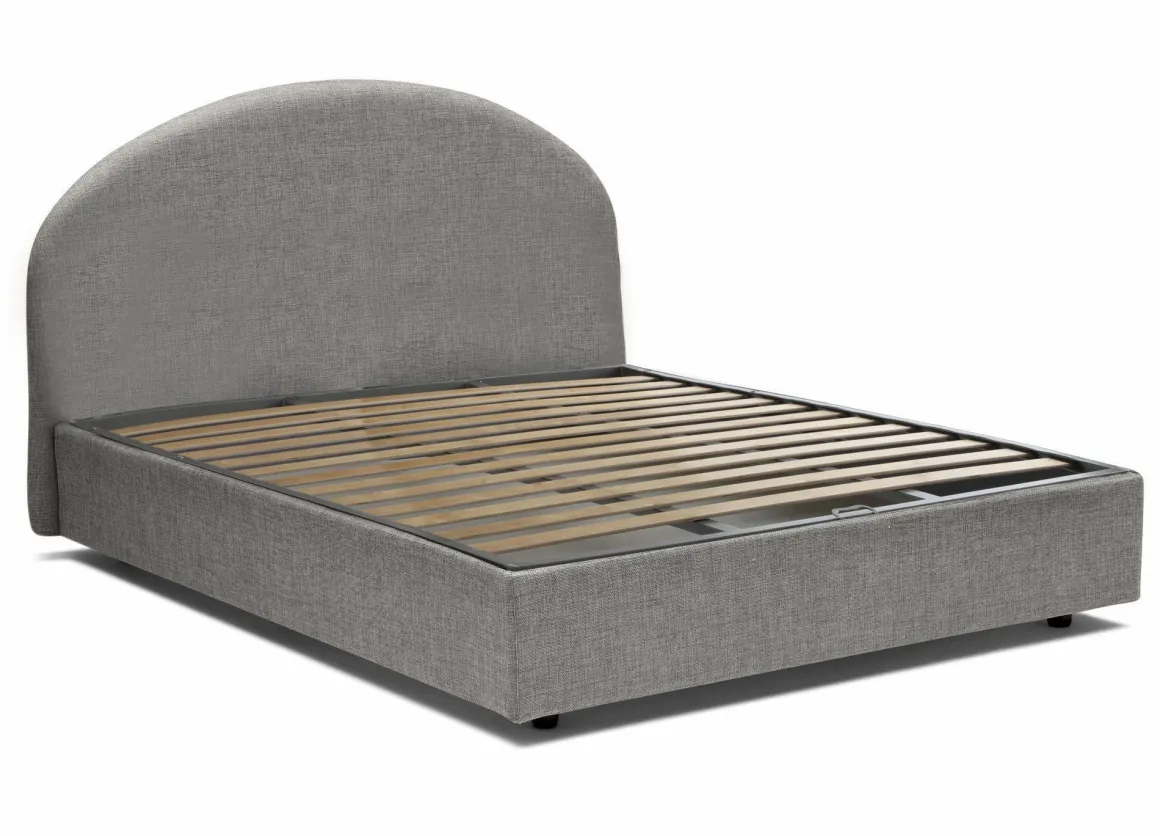 Letto piazza e mezza Acy, con materasso Cm 120x190 incluso, Grigio