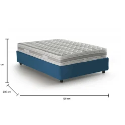 Letto piazza e mezza Aftis, con materasso Cm 120x190 incluso, Blu