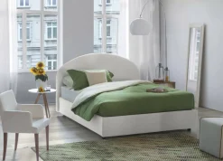 Letti Piazza E Mezza|Letti Contenitore > Dmora Letto piazza e mezza Akis, adatto per materasso Cm 120x190, Bianco