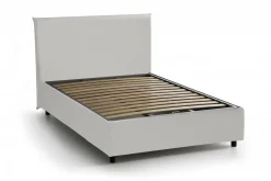 Letto piazza e mezza Alia, adatto per materasso Cm 120x190, Bianco