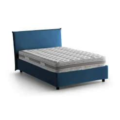 Letti Piazza E Mezza|Letti Contenitore > Dmora Letto piazza e mezza Alush, con materasso Cm 120x190 incluso, Grigio