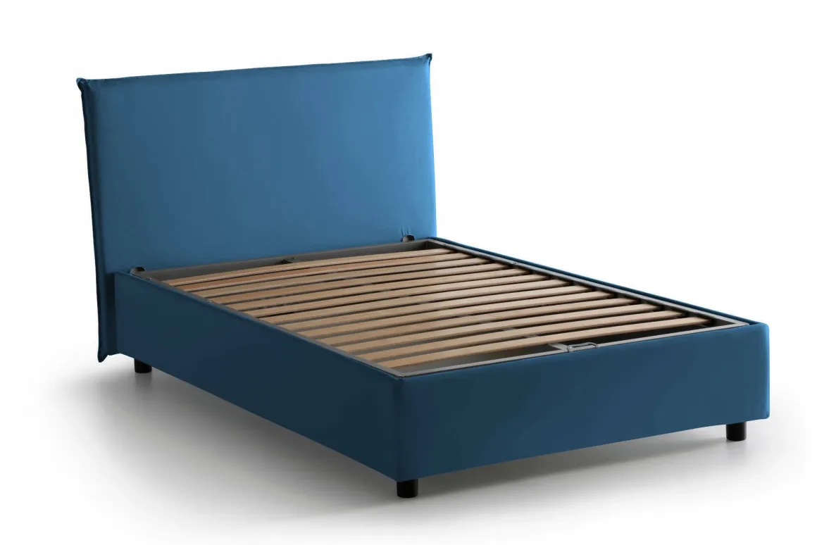 Letti Piazza E Mezza|Letti Contenitore > Dmora Letto piazza e mezza Alush, con materasso Cm 120x190 incluso, Grigio