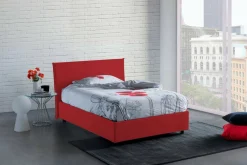 Letti Piazza E Mezza|Letti Contenitore > Dmora Letto piazza e mezza Alush, con materasso Cm 120x190 incluso, Tortora Grigio Tortora