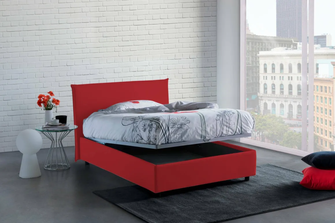 Letti Piazza E Mezza|Letti Contenitore > Dmora Letto piazza e mezza Alush, con materasso Cm 120x190 incluso, Tortora Grigio Tortora