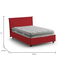 Letti Piazza E Mezza|Letti Contenitore > Dmora Letto piazza e mezza Alvino, con materasso Cm 120x200 incluso, Tortora Grigio Tortora